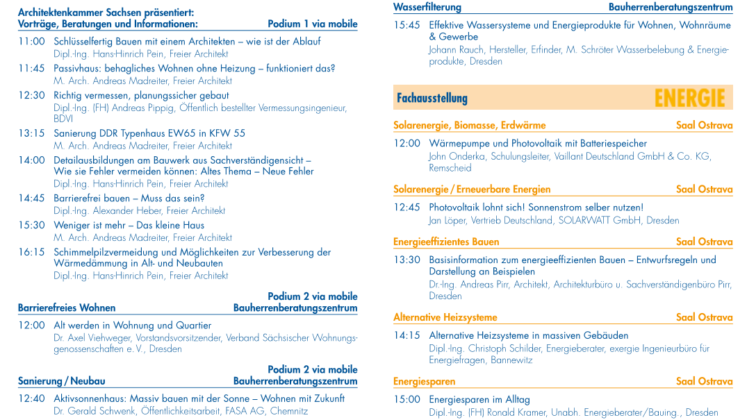Programm SaaleBAU